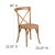 Flash Furniture XU-X-OAK-GG Hercules Stackable Oak Wood Cross Back Chair addl-5