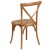 Flash Furniture XU-X-OAK-GG Hercules Stackable Oak Wood Cross Back Chair addl-6