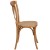 Flash Furniture XU-X-OAK-GG Hercules Stackable Oak Wood Cross Back Chair addl-8