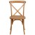 Flash Furniture XU-X-OAK-GG Hercules Stackable Oak Wood Cross Back Chair addl-9