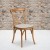 Flash Furniture XU-X-OAK-NTC-GG Hercules Stackable Oak Wood Cross Back Chair with Cushion addl-1