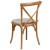 Flash Furniture XU-X-OAK-NTC-GG Hercules Stackable Oak Wood Cross Back Chair with Cushion addl-3