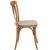 Flash Furniture XU-X-OAK-NTC-GG Hercules Stackable Oak Wood Cross Back Chair with Cushion addl-4