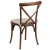 Flash Furniture XU-X-PEC-NTC-GG Hercules Stackable Pecan Wood Cross Back Chair with Cushion addl-3