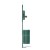 Flash Furniture YAN-7XM755425-GG Green Pet Waste Station with Pedal Trash Can, Roll Bag Dispenser, Hand Sanitizer Bottle addl-7