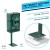 Flash Furniture YAN-G5S065425-GG Green Compact Dog Waste Station with Rectangular Lidded Trash Can, Locking Roll Waste Bag Dispenser addl-6
