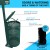 Flash Furniture YAN-NNRE55425-GG Green Pet Waste Station with Bag Dispenser, Sanitizer Bottle, Lidded Trash Can addl-4