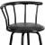 Flash Furniture YB-Y-J909-KD-GG Crown Back Black Metal Barstool with Black Vinyl Swivel Seat addl-11