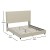 Flash Furniture YK-1077-BEIGE-K-GG King Upholstered Platform Bed with Channel Stitched Wingback Headboard, Beige addl-4