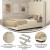 Flash Furniture YK-1077-BEIGE-T-GG Twin Upholstered Platform Bed with Channel Stitched Wingback Headboard, Beige addl-3
