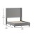 Flash Furniture YK-1077-GY-F-GG Full Upholstered Platform Bed with Channel Stitched Wingback Headboard, Gray addl-4