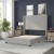 Flash Furniture YK-1077-GY-F-GG Full Upholstered Platform Bed with Channel Stitched Wingback Headboard, Gray addl-5