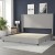 Flash Furniture YK-1077-GY-K-GG King Upholstered Platform Bed with Channel Stitched Wingback Headboard, Gray addl-5