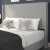 Flash Furniture YK-1077-GY-K-GG King Upholstered Platform Bed with Channel Stitched Wingback Headboard, Gray addl-6