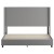 Flash Furniture YK-1077-GY-K-GG King Upholstered Platform Bed with Channel Stitched Wingback Headboard, Gray addl-9