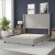 Flash Furniture YK-1077-GY-Q-GG Queen Upholstered Platform Bed with Channel Stitched Wingback Headboard, Gray addl-5