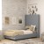 Flash Furniture YK-1077-GY-T-GG Twin Upholstered Platform Bed with Channel Stitched Wingback Headboard, Gray addl-1