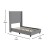 Flash Furniture YK-1077-GY-T-GG Twin Upholstered Platform Bed with Channel Stitched Wingback Headboard, Gray addl-4