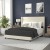 Flash Furniture YK-1078-BEIGE-Q-GG Queen Upholstered Platform Bed with Wingback Headboard, Beige Faux Linen addl-1