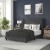 Flash Furniture YK-1078-CHAR-F-GG Full Upholstered Platform Bed with Wingback Headboard, Charcoal Faux Linen addl-1