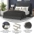 Flash Furniture YK-1078-CHAR-F-GG Full Upholstered Platform Bed with Wingback Headboard, Charcoal Faux Linen addl-3