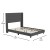 Flash Furniture YK-1078-CHAR-F-GG Full Upholstered Platform Bed with Wingback Headboard, Charcoal Faux Linen addl-4