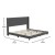 Flash Furniture YK-1078-CHAR-K-GG King Upholstered Platform Bed with Wingback Headboard, Charcoal Faux Linen addl-4