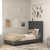 Flash Furniture YK-1078-CHAR-T-GG Twin Upholstered Platform Bed with Wingback Headboard, Charcoal Faux Linen addl-1