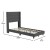Flash Furniture YK-1078-CHAR-T-GG Twin Upholstered Platform Bed with Wingback Headboard, Charcoal Faux Linen addl-4