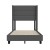 Flash Furniture YK-1078-CHAR-T-GG Twin Upholstered Platform Bed with Wingback Headboard, Charcoal Faux Linen addl-9