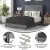 Flash Furniture YK-1078-GY-F-GG Full Upholstered Platform Bed with Wingback Headboard, Gray Faux Linen addl-3