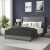 Flash Furniture YK-1078-GY-Q-GG Queen Upholstered Platform Bed with Wingback Headboard, Gray Faux Linen addl-1