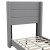 Flash Furniture YK-1078-GY-T-GG Twin Upholstered Platform Bed with Wingback Headboard, Gray Faux Linen addl-10