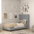 Flash Furniture YK-1078-GY-T-GG Twin Upholstered Platform Bed with Wingback Headboard, Gray Faux Linen addl-1