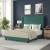 Flash Furniture YK-1079-GR-F-GG Full Upholstered Platform Bed with Vertical Stitched Wingback Headboard, Emerald Velvet addl-1