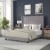 Flash Furniture YK-1079-GY-F-GG Full Upholstered Platform Bed with Vertical Stitched Wingback Headboard, Gray Velvet addl-1