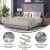 Flash Furniture YK-1079-GY-F-GG Full Upholstered Platform Bed with Vertical Stitched Wingback Headboard, Gray Velvet addl-3