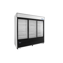 Atosa MCF8729GR Black Three Glass Sliding Door Merchandiser Freezer 81-7/8" addl-1