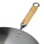 Winco J20-1140 Carbon Steel Round Bottom Wok with Birch Handles, 14" addl-3