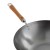 Winco J21-9978 Uncoated Carbon Steel Flat Bottom Wok with Birch Handles, 14" addl-2