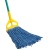Winco MOP-20C Blue Cotton/Poly Blend Cut-End Wet Mop Head 20 oz. addl-1