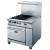 Dukers DCR36-4B12GM 36" Gas Range with 4 Open Burners, 12" Griddle, and Oven - 195,000 BTU addl-1