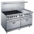 Dukers DCR60-6B24GM 60" Gas Range with 6 Open Burners, 24" Griddle, and Two Ovens - 324,000 BTU addl-2