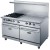Dukers DCR60-4B36GM 60" Gas Range with 4 Open Burners, 36" Griddle, and Two Ovens - 268,000 BTU addl-1