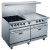 Dukers DCR60-4B36GM 60" Gas Range with 4 Open Burners, 36" Griddle, and Two Ovens - 268,000 BTU addl-2
