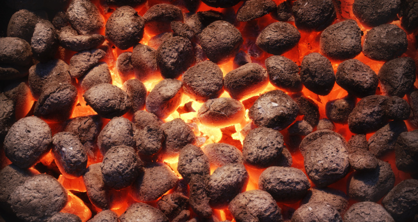 Charcoal is a favorite method of grilling food in traditional bbq's.
