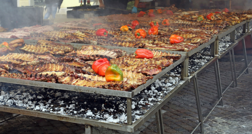 Asado fron Argentina is prepared on a parilla and cooked low and slow for a succulent flavor.
