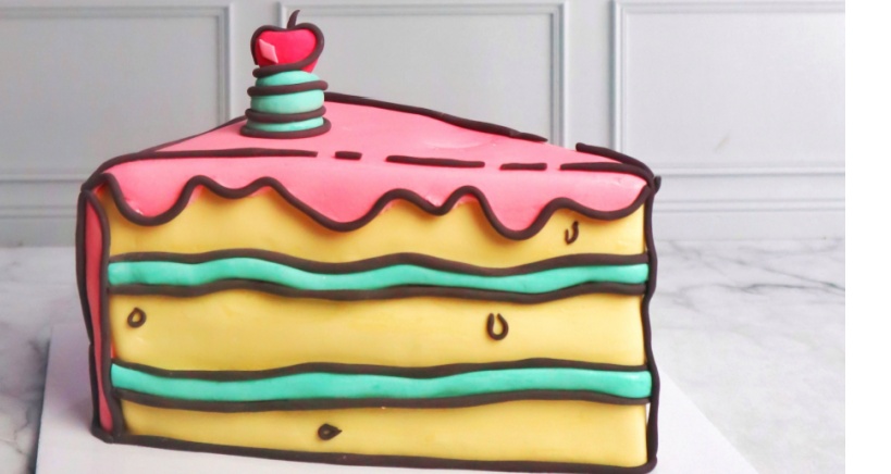 Comic cakes are a trending style that you'll enjoy making.