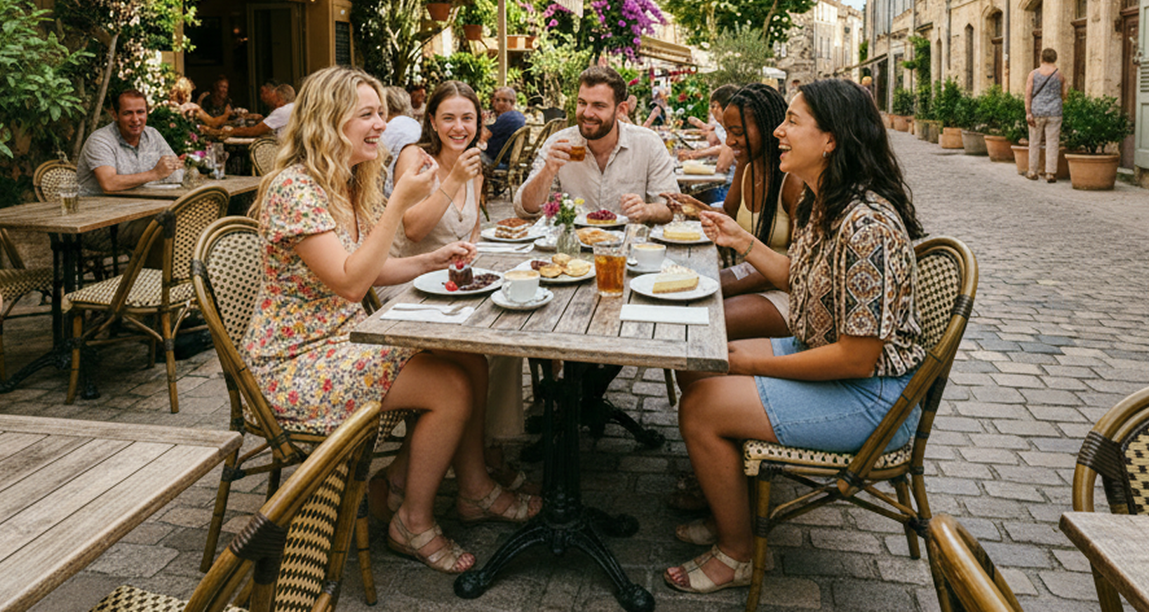 People Dining During Summer