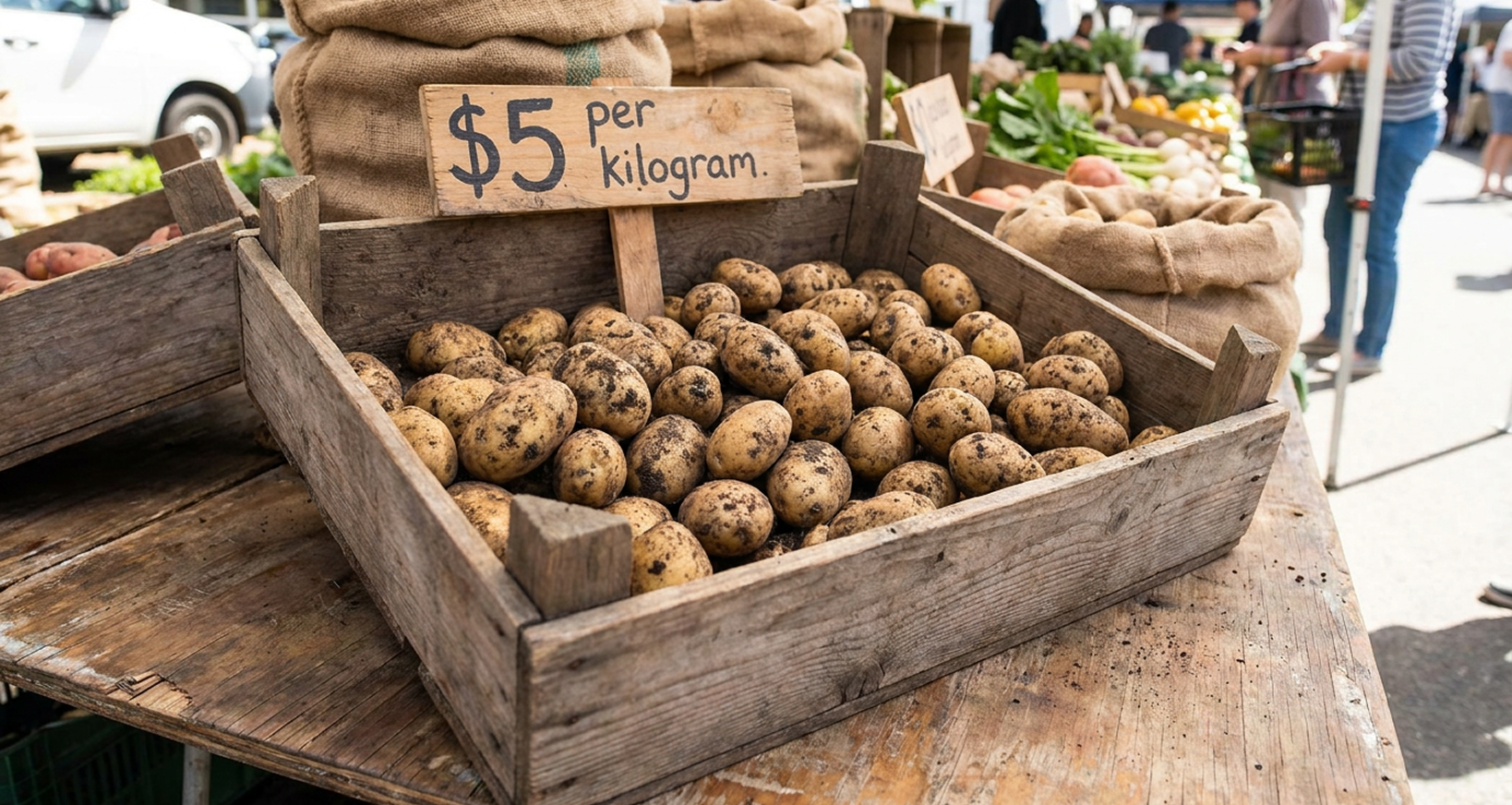 Image of food with price